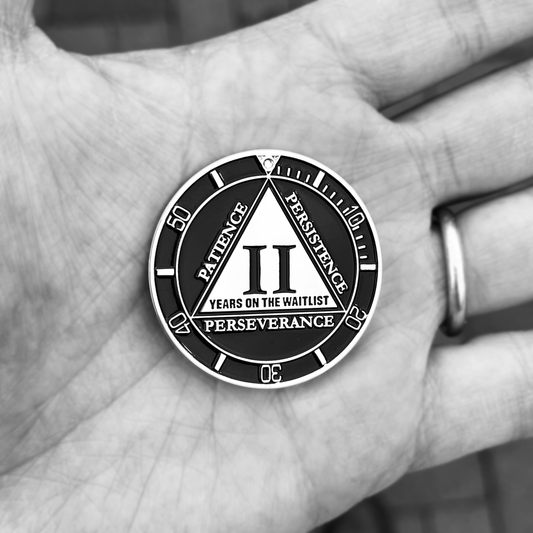 2nd Year Waitlist Warrior Coin – Humorous Watch Collector Gift