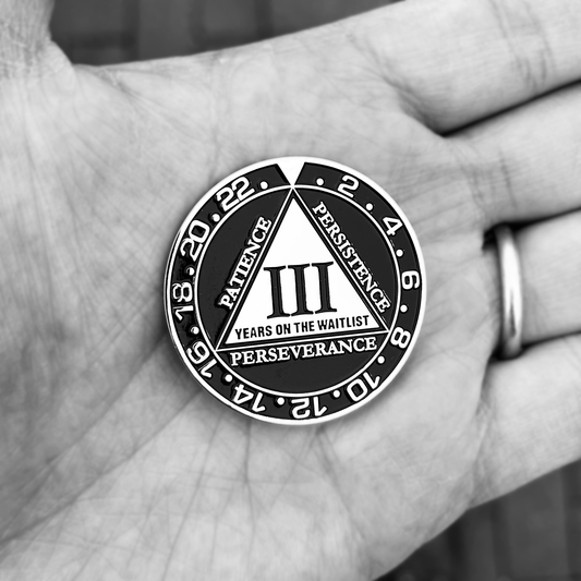 3rd Year Waitlist Warrior Coin – Humorous Watch Collector Gift