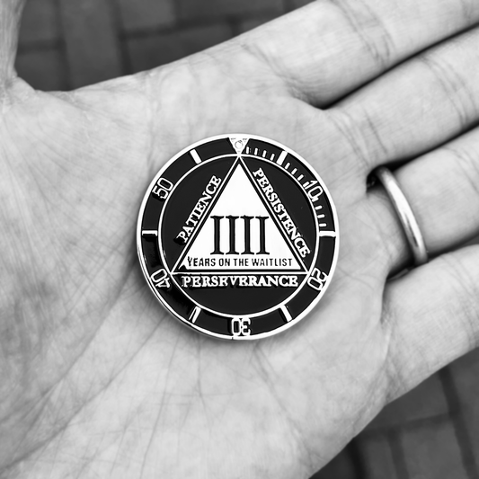 4th Year Waitlist Warrior Coin – Humorous Watch Collector Gift